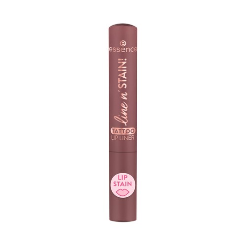ESSENCE Line n´stain! tono 03 Make a mauve, malva oscuro Delineador de labios líquido de larga duración.