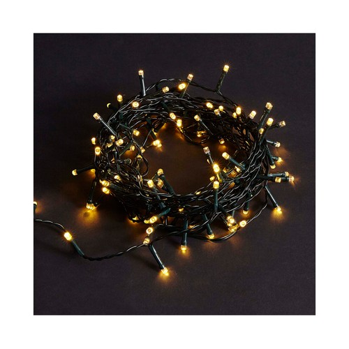 Guirnalda de 120 luces LED blanco cálido, ACTUEL.
