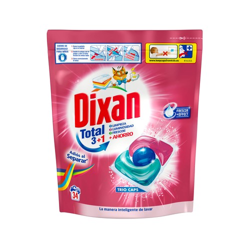 DIXAN Detergente en cápsulas adiós al separar 34 ds.