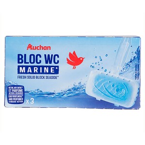 PRODUCTO ALCAMPO Pastillas WC fresco, sólidas, fragancia olor Marino PRODUCTO ALCAMPO 3 uds.