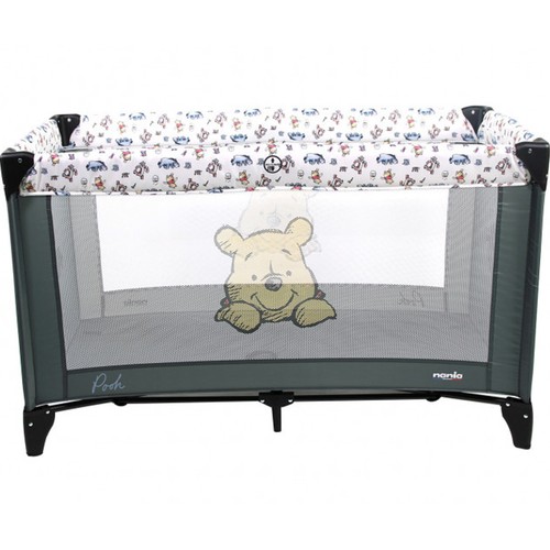 Cuna de viaje para bebé Soda WINNIE hasta los 15kg, color gris, 125x76x65cm.