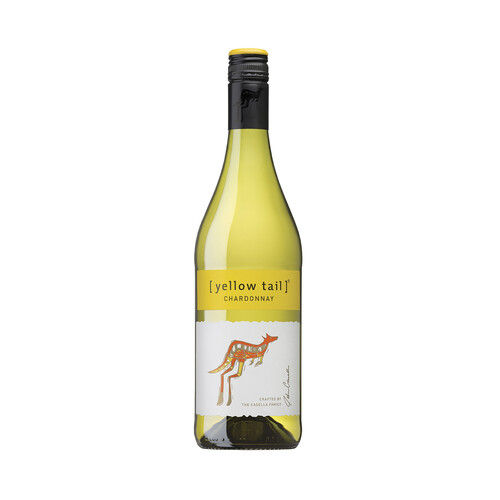 YELLOW TAIL  Vino blanco Chardonnay elaborado en Australia botella de 75 cl.