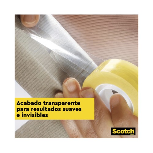 Cinta adhesiva 19mm x 33m transparente. SCOTCH