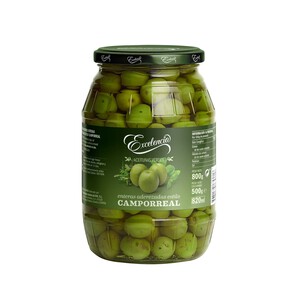 Imagen de EXCELENCIA Aceitunas verdes con hueso al estilo Camporreal EXCELENCIA, 500 g.