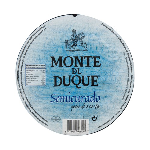 MONTE DUQUE Queso mezcla semicurado, cuña.