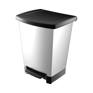 DECOBIN Cubo de basura con pedal capacidad 25 litros, metálico DECOBIN