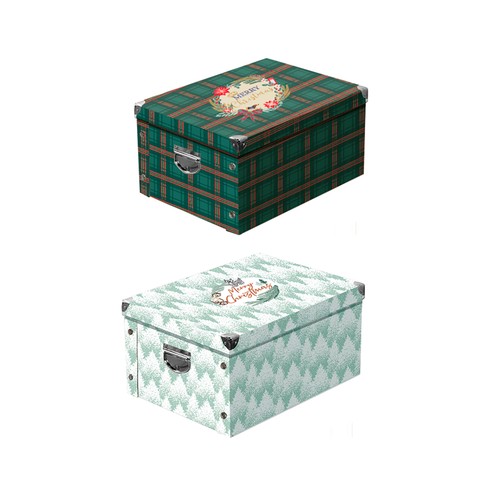 Caja de cartón con tapa decorativa de animales, 25 x 35 x 20, ALCAMPO.