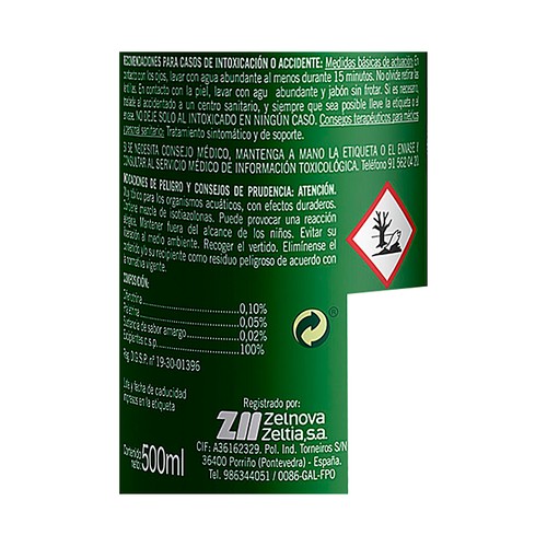 CASA JARDÍN Insecticida líquido multiusos CASA JARDÍN 500 ml.