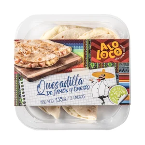 ALOLOCO Quesadilla de jamón cocido y queso 135g
