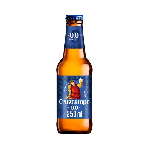 CRUZCAMPO Cerveza sin alcohol (0,0% Vol.) pack de 6 uds. de 25 cl.