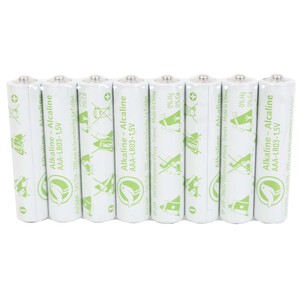 Pack de 8 pilas alcalinas AAA, LR03, 1,5V, PRODUCTO ECONÓMICO ALCAMPO.