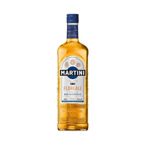 MARTINI Floreale Aperitivo sin alcohol, ligero y floral con notas de artemisa y manzanilla romana botella 75 cl.