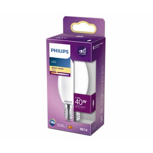 Imagen de Bombilla Led E14, 4,3W=40W, luz cálida 2700K, 470lm, PHILIPS.