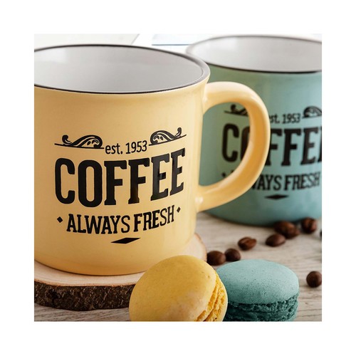 Mug de cerámica con capacidad de 33 cl, QUID Frappe Fresh.