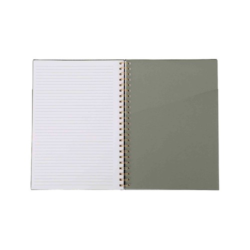 Cuaderno A4 80G 100H Espiral Tapa Tela Horizontal Y Cuadricula. Papel FSC ALCAMPO