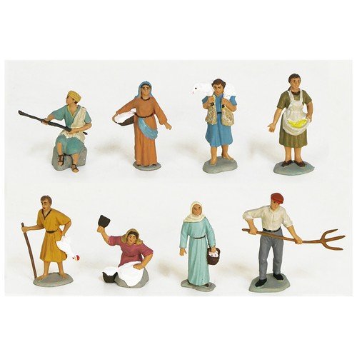 Figuras Pastores para Belén de Navidad 7cm modelos surtidos, OLIVER ART