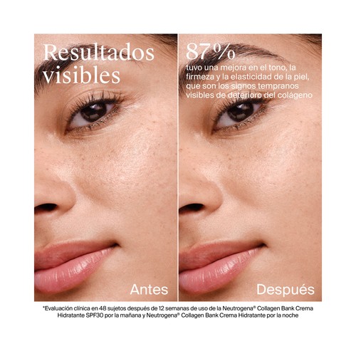 NEUTROGENA Collagen bank Crema hidratante facial de noche anti-edad con colágeno y Bakunchiol 50 ml.