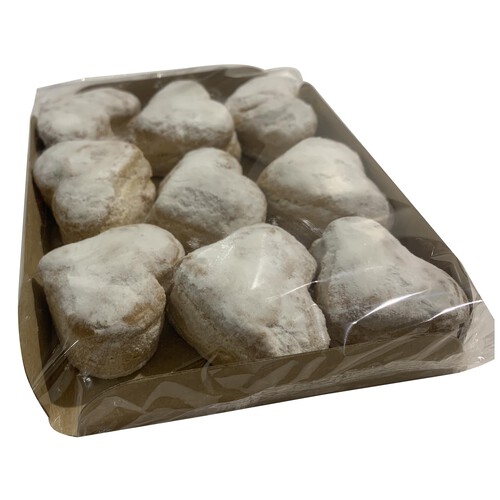 Mantecados corazón 9 unidades 220 g.