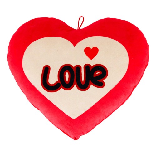 Cojín peluche corazón Lovy  32cm, ideal para San Valentín, modelos surtidos, CREACIONES LLOPIS