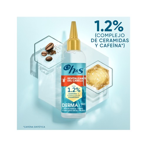 H&S Derma xpro Sérum capliar sin aclarado con acción revitalizante, especial cabellos secos y debilitados 145 ml.