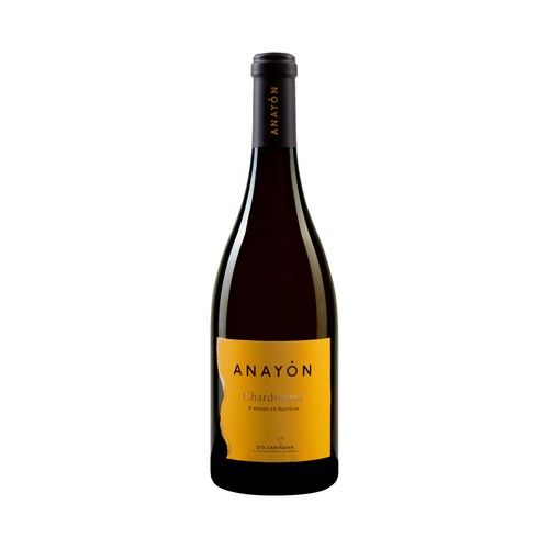 ANAYÓN  Vino blanco Chardonnay con D.O.P Cariñena botella de 75 cl.