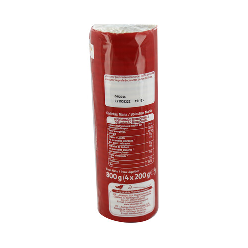 PRODUCTO ALCAMPO Galletas María PRODUCTO ALCAMPO 800 g.