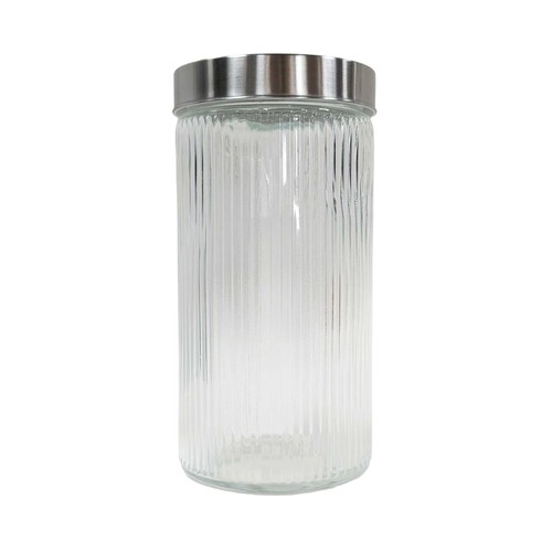 Tarro 1600ml cristal, con tapa metálica. P&P