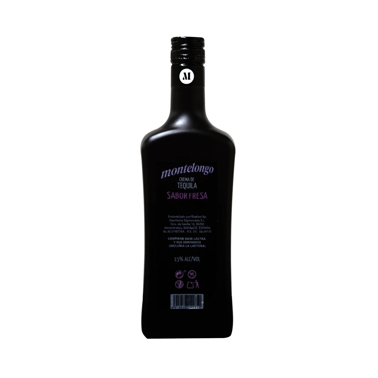 Crema de tequila con sabor a fresa botella 70 cl.