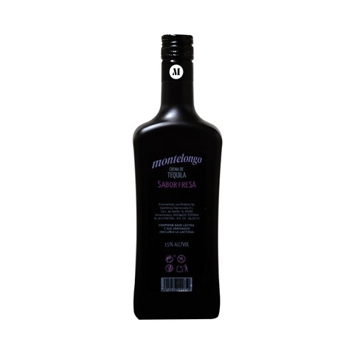 MONTELONGO Crema de tequila con sabor a fresa botella 70 cl.