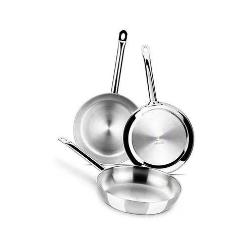 Sartén de acero inoxidable sin antiadherente de 30cm., Chef MONIX.
