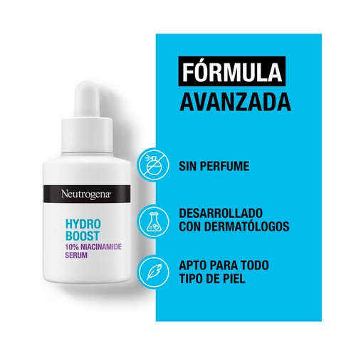 NEUTRÓGENA Hydro boost Sérum facial sin perfume con Niacinamida y ácido Hialurónico para todo tipo de pieles 30 ml