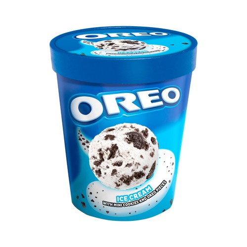 OREO Tarrina de helado de vainilla con trocitos galletas de chocolate 480 ml.