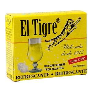 Imagen de EL TIGRE Preparado en polvo de gaseosa con sabor a limón EL TIGRE pack de 3 sobres de 30 gr,