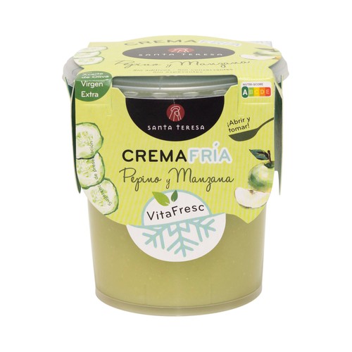 SANTA TERESA Crema fría de pepino y manzana, lista para abrir y tomar SANTA TERESA 400 ml.