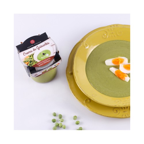 SANTA TERESA Crema de guisantes elaborada con ingredientes 100% naturales 400 ml.