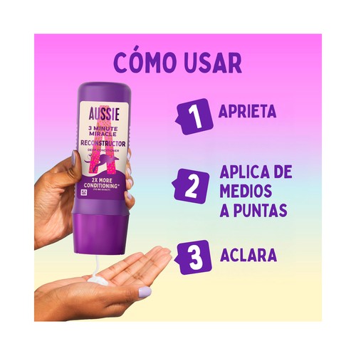 AUSSIE 3 minute miracle Acondicionador reconstructor e hidratante 250 ml.