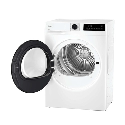 Secadora por condensación con bomba de calor CANDY GDL 8N1B-S, capacidad de secado: 8KG, clasificación energética: E, H: 85cm, A: 60cm, F: 59cm.