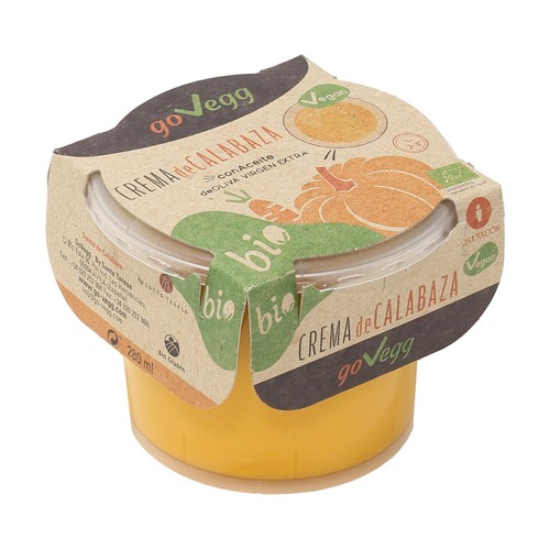 GO-VEGG Crema de calabaza ecológica, elaborada con aceite de oliva virgen extra GO-VEGG 280 ml