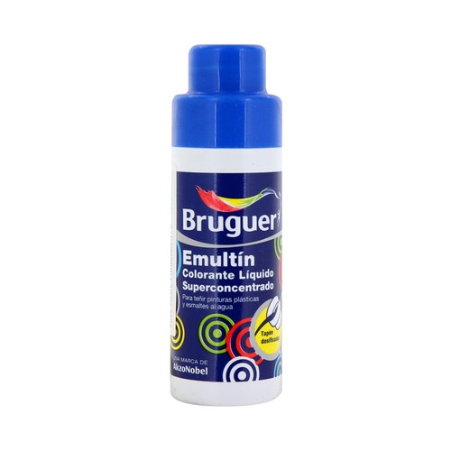 Colorante líquido superconcentrado, color azul firmamento, BRUGUER Emultín, 50ml.