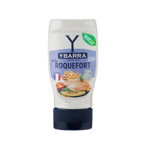 YBARRA Salsa Roquefort sin gluten ni colorantes 300 ml.
