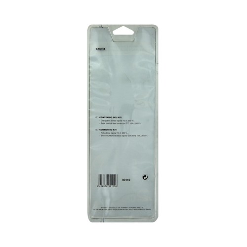 Pack de ladrón de enchufes y base múltiple de 1,5m EUROBRIC 2000.