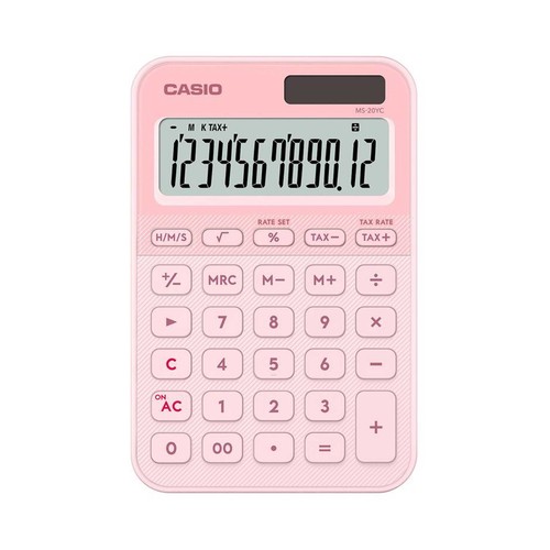 Calculadora CASIO modelo MS-20YC-NY 12 dígitos, color azul