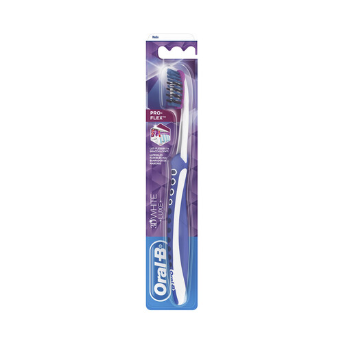 ORAL-B Cepillo de dientes con filamentos de dureza media ORAL B 3D white luxe pro flex.