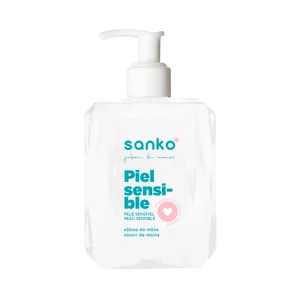 SANKO Jabón de manos con textura crema especial pieles sensible 400 ml.