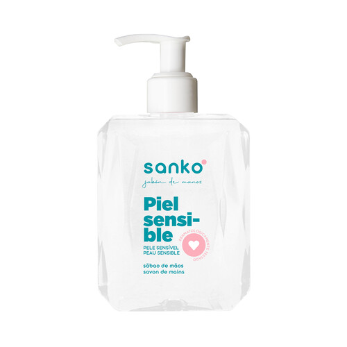 SANKO Jabón de manos con textura crema especial pieles sensible 400 ml.