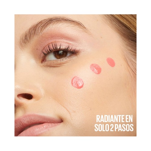 MAYBELLINE Sunkisser tono 30 Pink mirage Colorete líquido acabado mate luminoso.