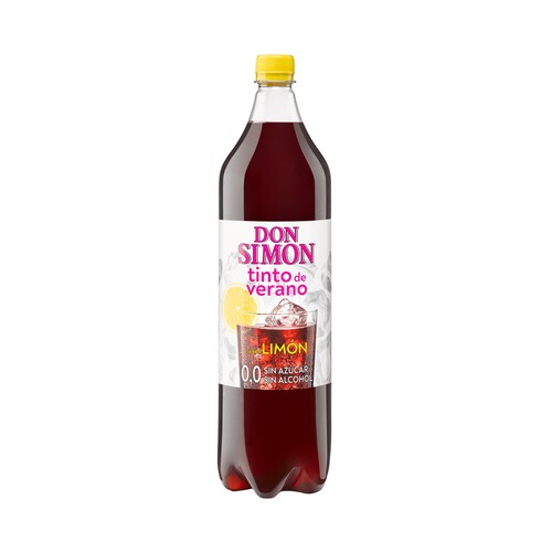 DON SIMON Tinto de verano sabor limón, sin alcohol y sin azúcar DON SIMON botella de 1,5 l.