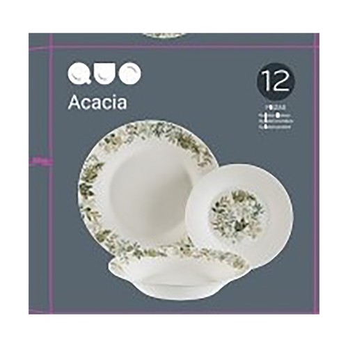 Vajilla porcelana 12 piezas, VERSA ACACIA.