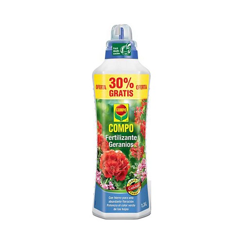 Fertilizante para geranios y plantas con flor COMPO 1,3 L.