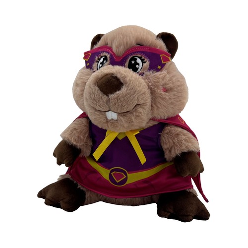 Peluche Castor Julia Superhero Chica 28 cm ONE, TWO FUN